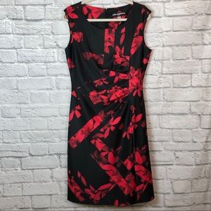 NWT Karl Lagerfeld size 12 dress black red flowers